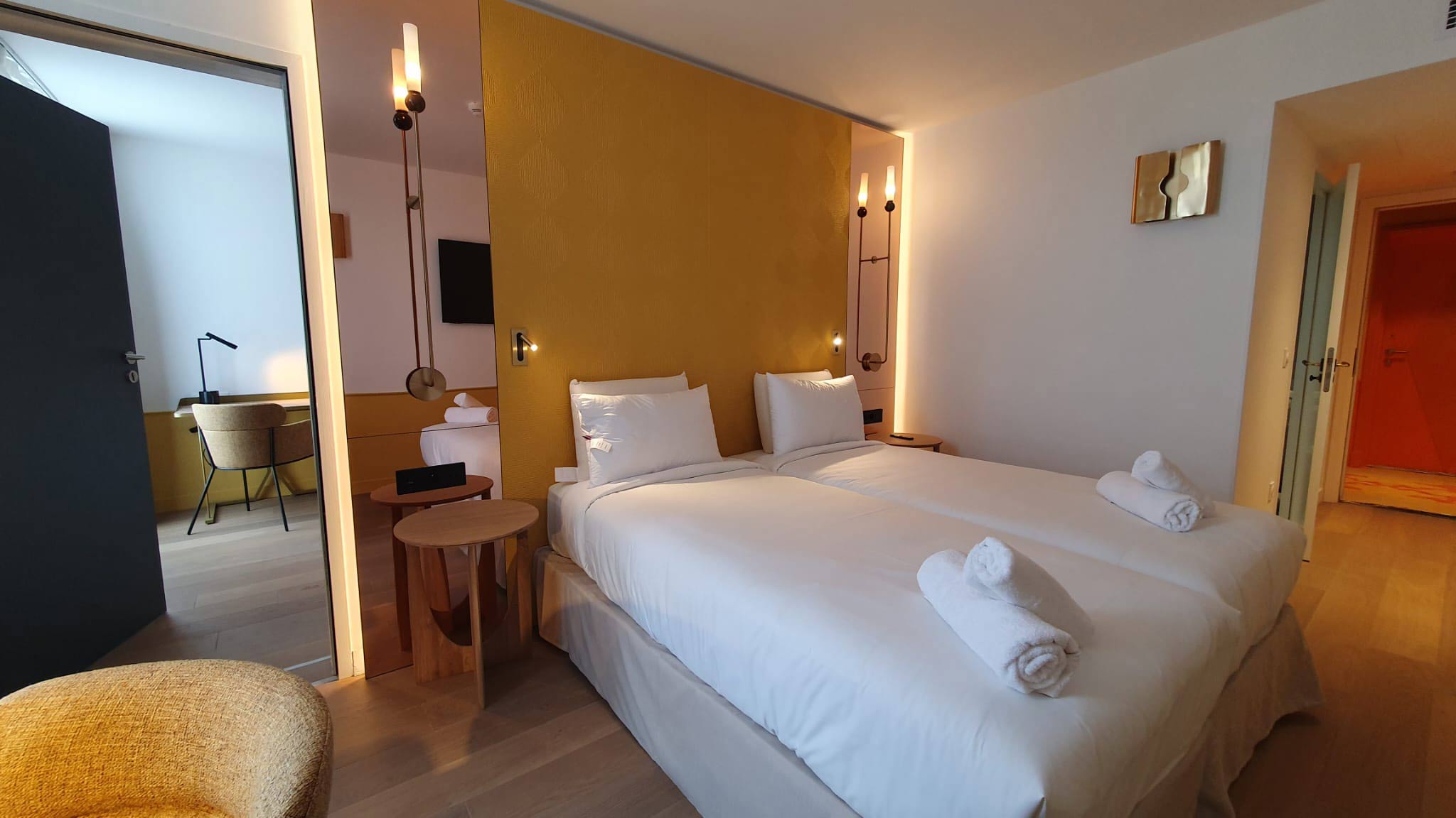 Réalisation agencement chambres hôtel kyriad Asnières