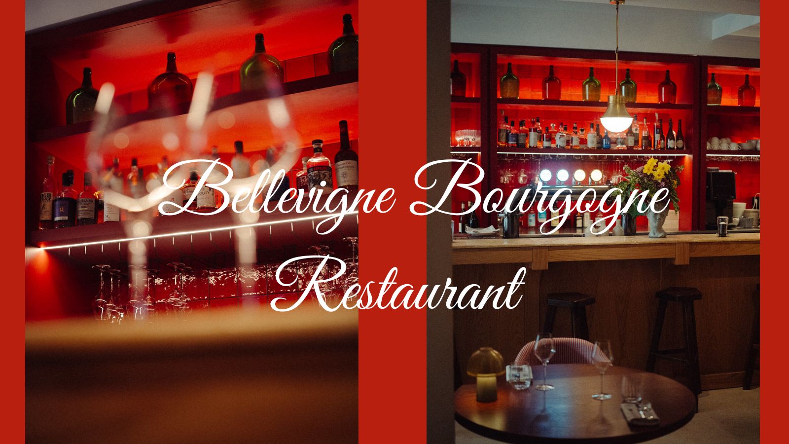 Agencement et mobilier sur mesure du restaurant de l'hôtel Bellevigne en Bourgogne – Réalisation Poitoux